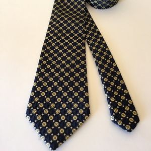 Ermenegildo Zegna Men Silk Necktie black and White